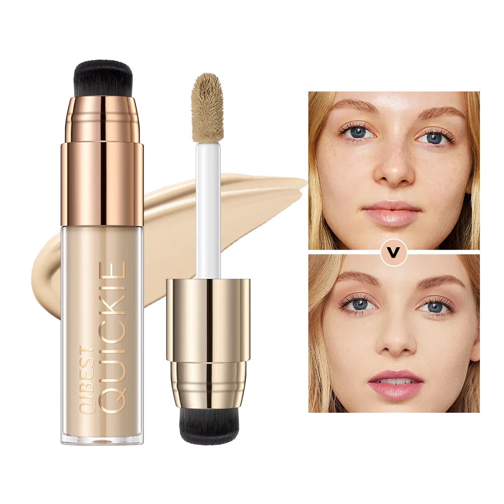 QIBEST 4 Colors Matte Liquid Foundation Hydrating Nourishing Full Coverage Blemish Brighten Concealer Base Maquiagem New Makeup