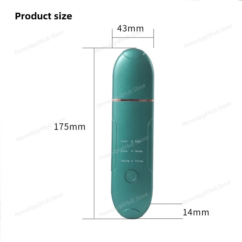 Limpador Facial Ultrassônico - Limpador de Poros Iônico Recarregável, Esfoliante de Pele Portátil e Aparelho de Beleza para Cuidados com a Pele em Casa