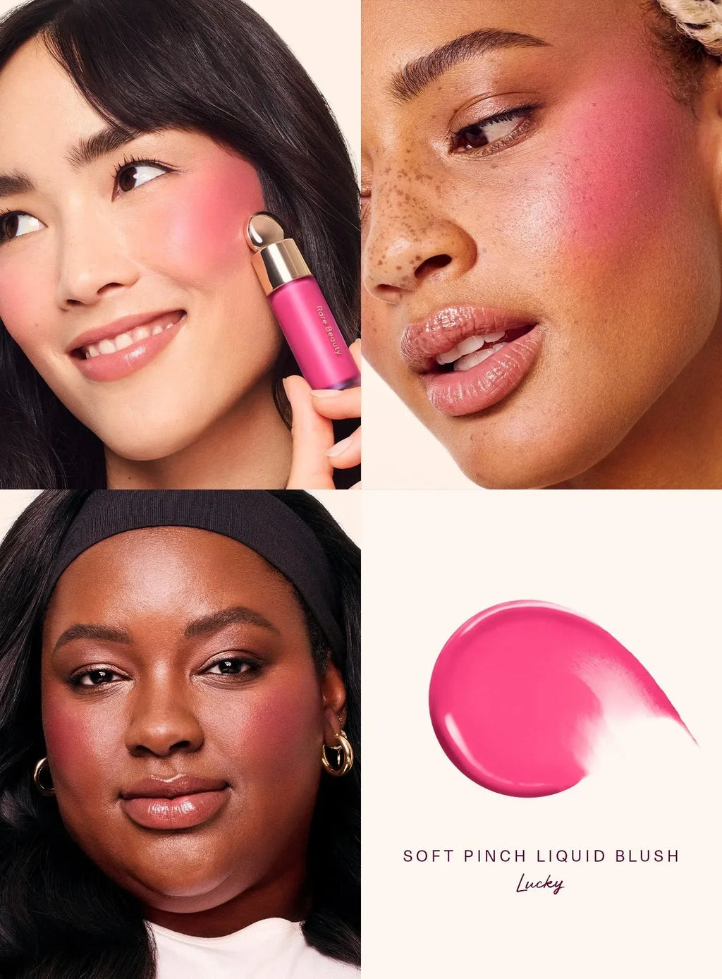 Rare Beauty Happy Lucky Love Blush Long Lasting Plump Seamless Liquid Blush Dewy Waterproof Mositure Face Women Cosmetic Makeup