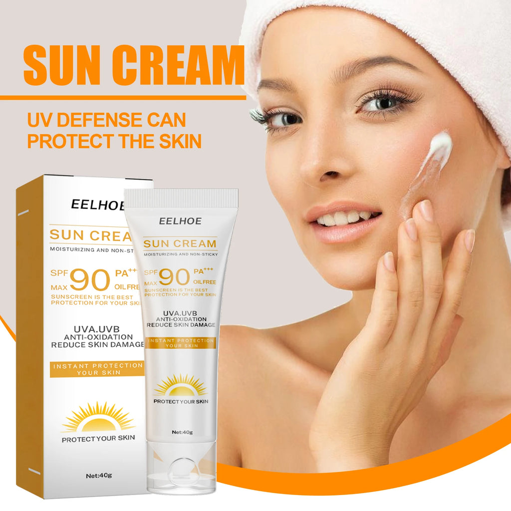 Facial Cream Sunscreen SPF 90 Brighten Sun Cream For Face Body Oil Control Moisturizer Daily Sunblock Skin UV Protective Lotion