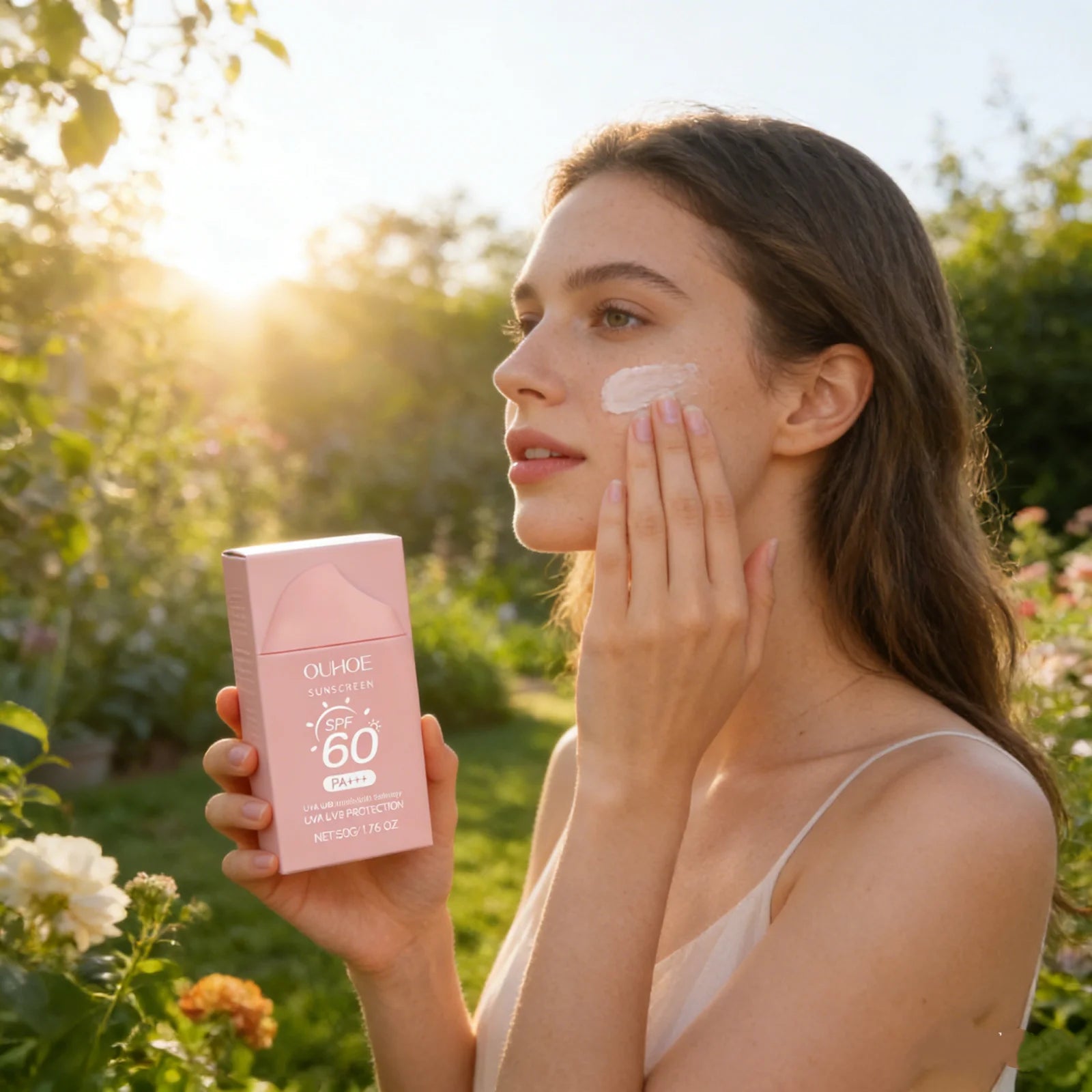 Moisturizing Brighten Sunscreen Cream Spf50+ Uv Protection Deep Nourishing Non Greasy Even Skin Tone Long Lasting Daily Sun Care