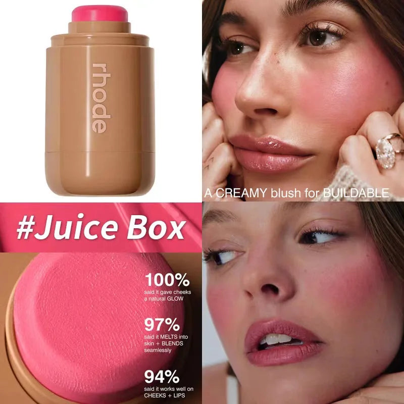 Makeup Cheek Blush Cream Blusher Stick Lip Gloss Phone Case for iPhone 16 17 Pro Max Piggy Sprinkle Sun Soak Tan Line Lipstick