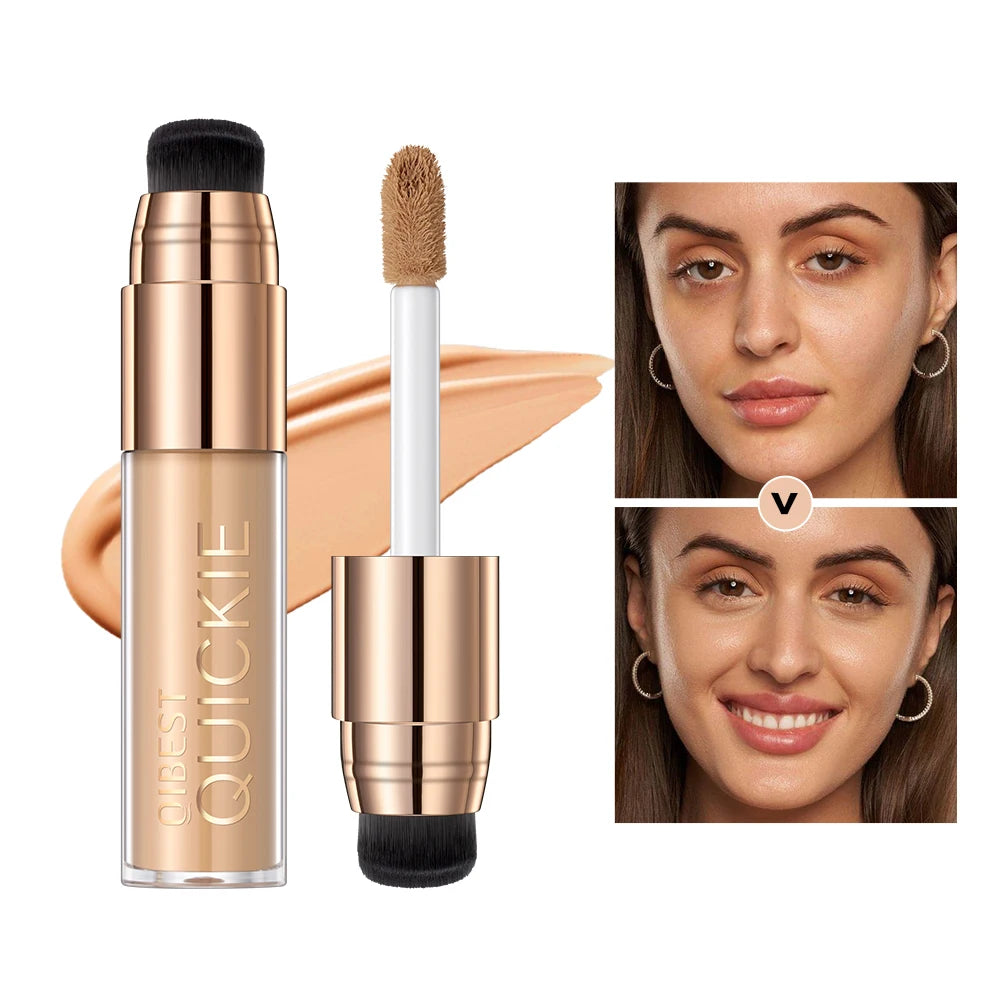 QIBEST 4 Colors Matte Liquid Foundation Hydrating Nourishing Full Coverage Blemish Brighten Concealer Base Maquiagem New Makeup