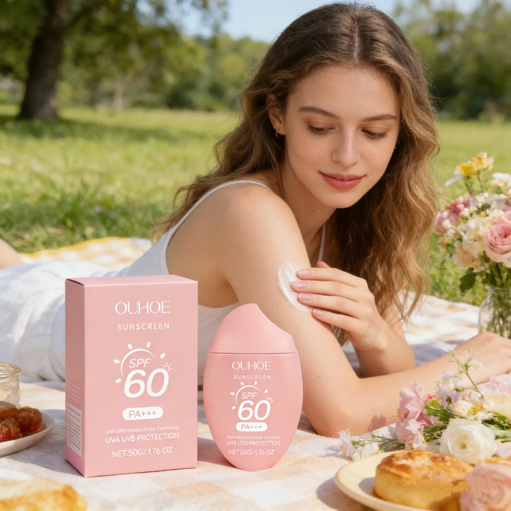 Moisturizing Brighten Sunscreen Cream Spf50+ Uv Protection Deep Nourishing Non Greasy Even Skin Tone Long Lasting Daily Sun Care