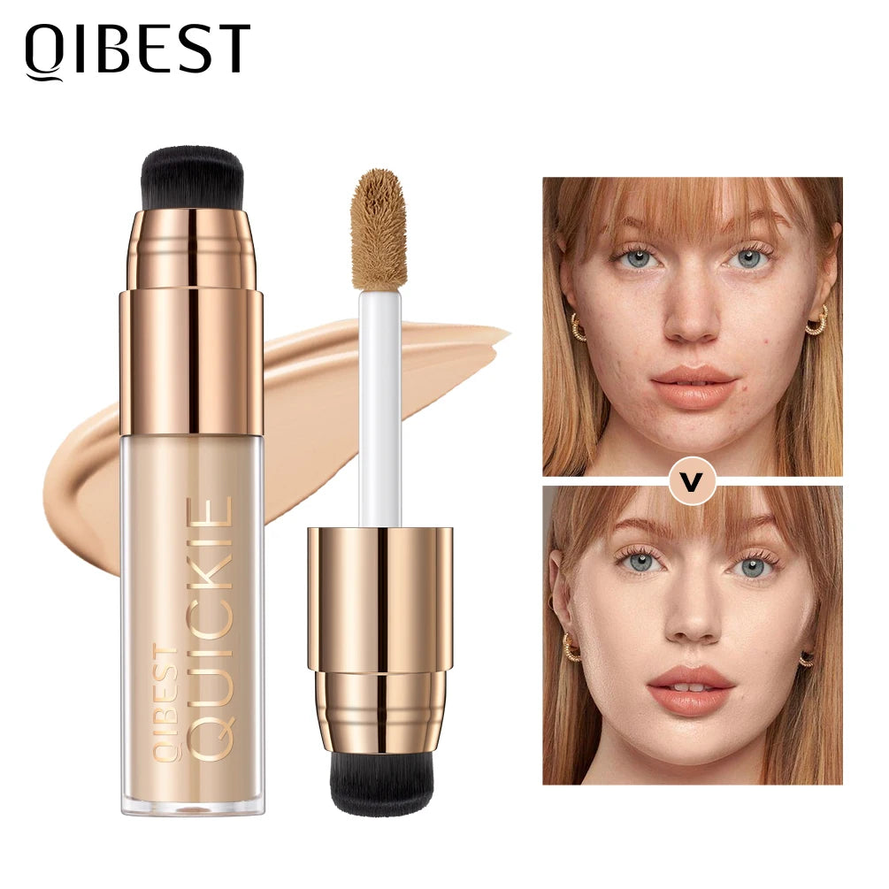 QIBEST 4 Colors Matte Liquid Foundation Hydrating Nourishing Full Coverage Blemish Brighten Concealer Base Maquiagem New Makeup