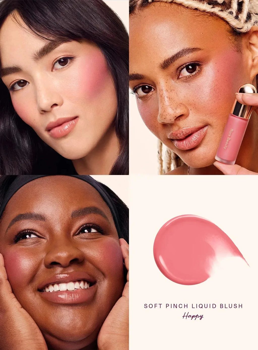 Rare Beauty Liquid Blush Shimmer Powder Blush Elastic Blush Easy-to-Blend Blush Lipstick Highlighter Long-Lasting Makeup Natura