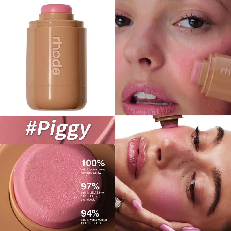 Makeup Cheek Blush Cream Blusher Stick Lip Gloss Phone Case for iPhone 16 17 Pro Max Piggy Sprinkle Sun Soak Tan Line Lipstick