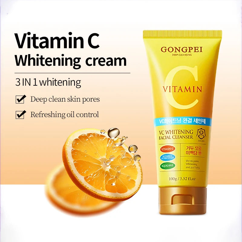 Máscara Facial Clareadora de Vitamina C GONGPEI, Creme Facial Hidratante Anti-idade, Loção Facial, Sérum, Tônico, Cosméticos Coreanos para Cuidados com a Pele