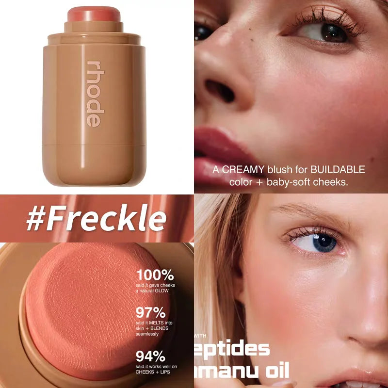 Makeup Cheek Blush Cream Blusher Stick Lip Gloss Phone Case for iPhone 16 17 Pro Max Piggy Sprinkle Sun Soak Tan Line Lipstick