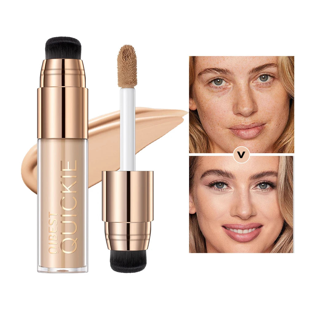 QIBEST 4 Colors Matte Liquid Foundation Hydrating Nourishing Full Coverage Blemish Brighten Concealer Base Maquiagem New Makeup
