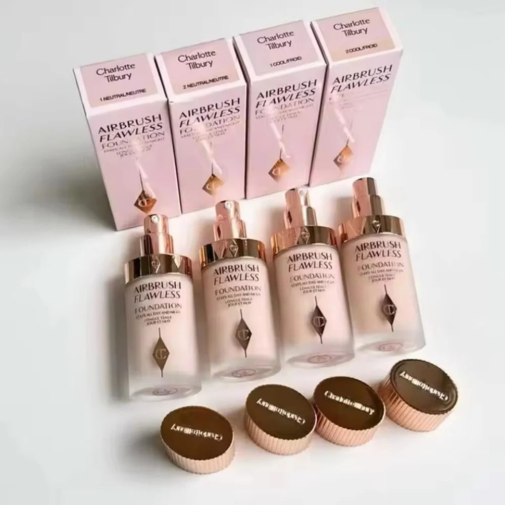 Charlotte Tilbury Lip Stick Liquid Foundation Highlighter Pressed Powder Blush Facial Spot Concealer Foundation Makeup Cosmetics