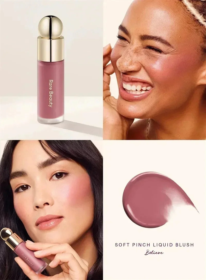 Rare Beauty Light Silky Touch Highlighter Soft Pinch Liquid Blusher Positive Light Lqiuid Luminizer Lasting Oil Control Makeup
