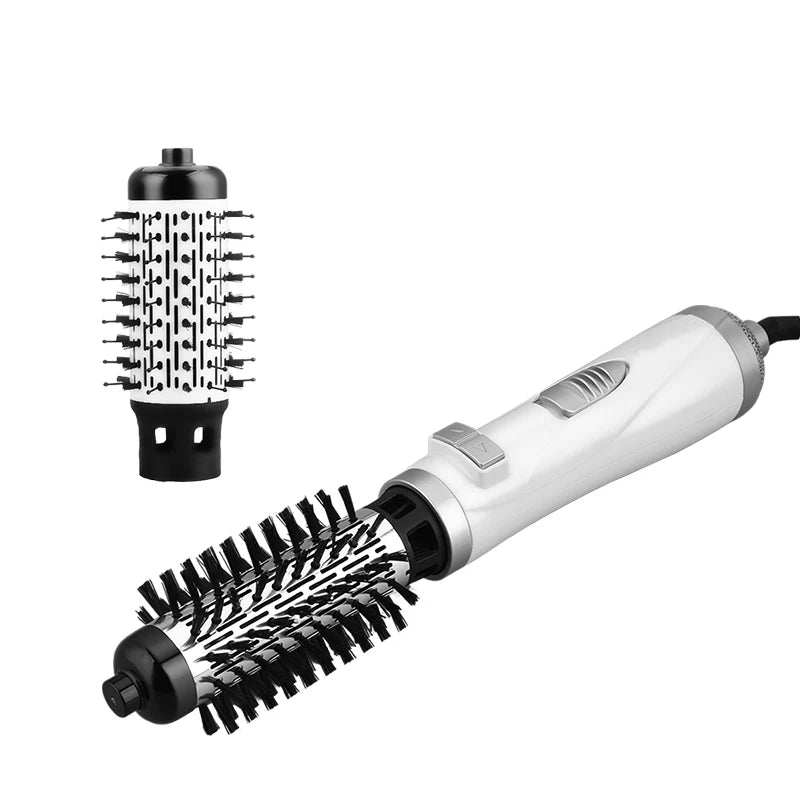 Escova Secadora de Cabelo a Ar Quente Multifuncional Automática com Rotação e Volume em Um Só Passo