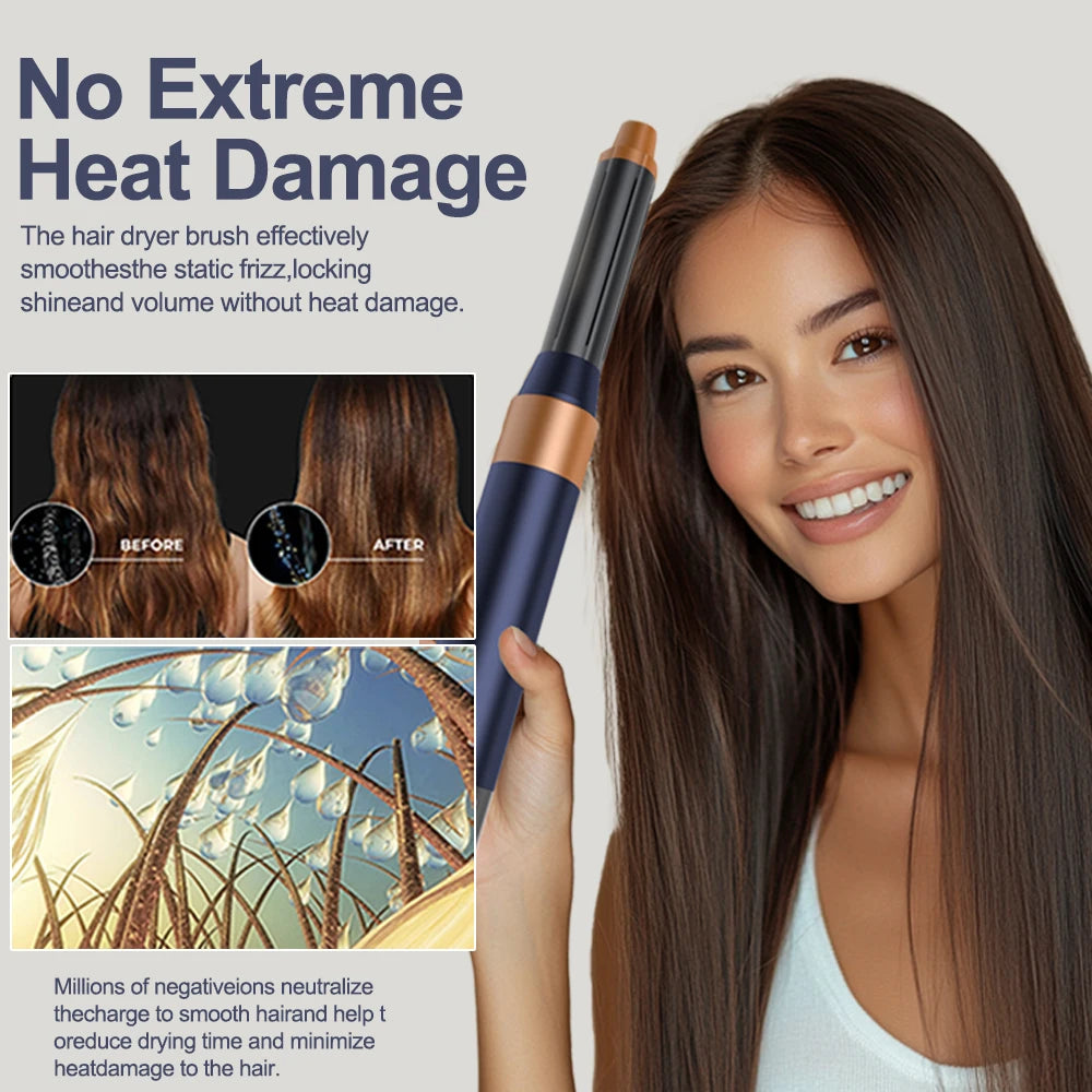 SMET Novo Estilo de Design 9 em 1 Envolvente de Cabelo Personalizado Escova Secadora de Cabelo Profissional Dobrável e de Alta Velocidade