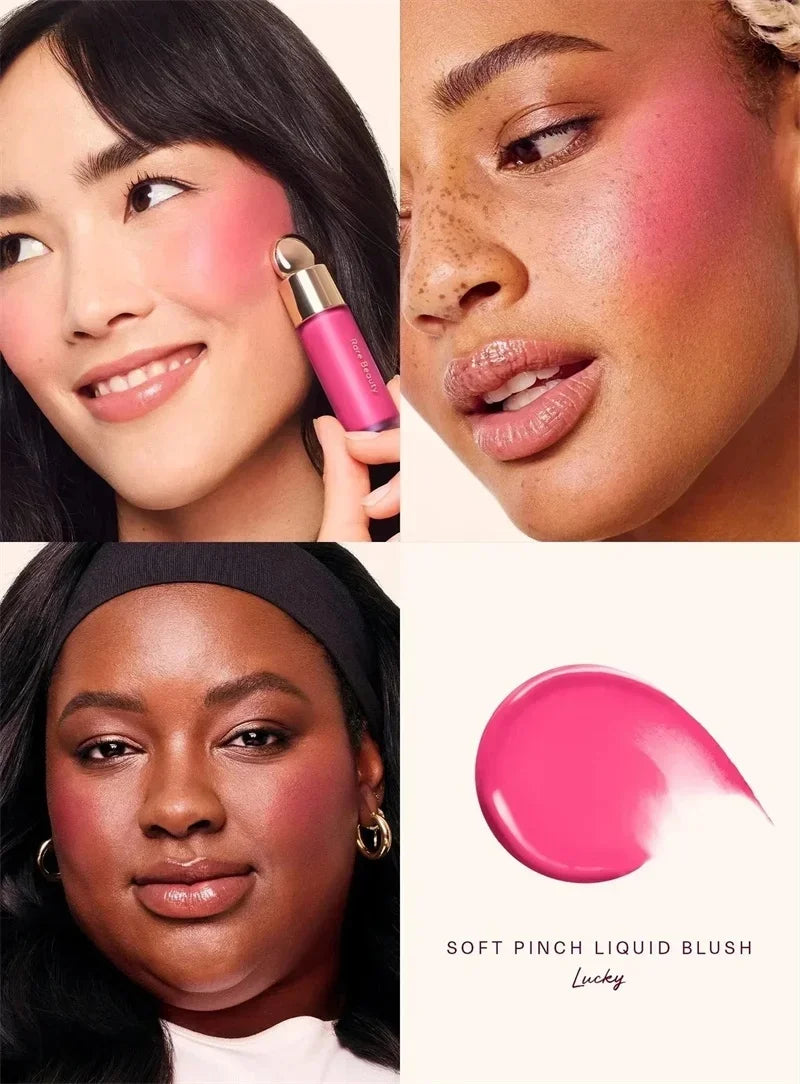 Rare Beauty Light Silky Touch Highlighter Soft Pinch Liquid Blusher Positive Light Lqiuid Luminizer Lasting Oil Control Makeup