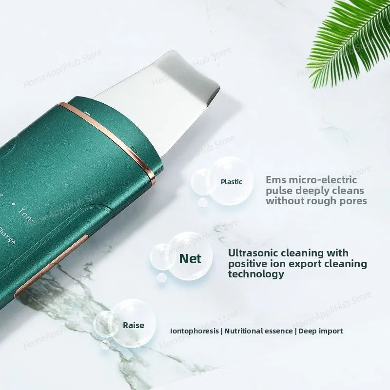 Limpador Facial Ultrassônico - Limpador de Poros Iônico Recarregável, Esfoliante de Pele Portátil e Aparelho de Beleza para Cuidados com a Pele em Casa