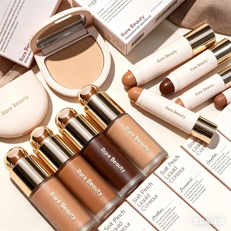 Original Rare Beauty 3D Face Contour Liquid Bronzer Shade Smooth Highlight Mirror Lasting Natural Nose Shadow Waterproof Makeup