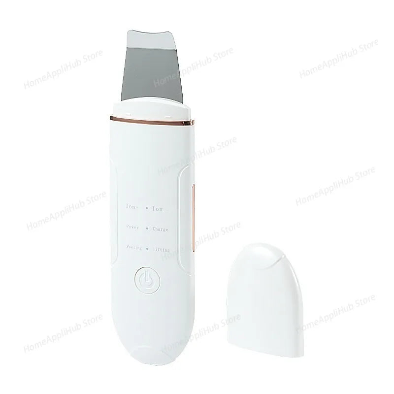 Limpador Facial Ultrassônico - Limpador de Poros Iônico Recarregável, Esfoliante de Pele Portátil e Aparelho de Beleza para Cuidados com a Pele em Casa