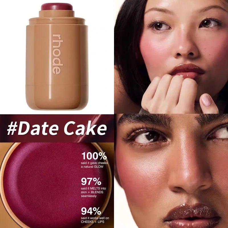 Makeup Cheek Blush Cream Blusher Stick Lip Gloss Phone Case for iPhone 16 17 Pro Max Piggy Sprinkle Sun Soak Tan Line Lipstick