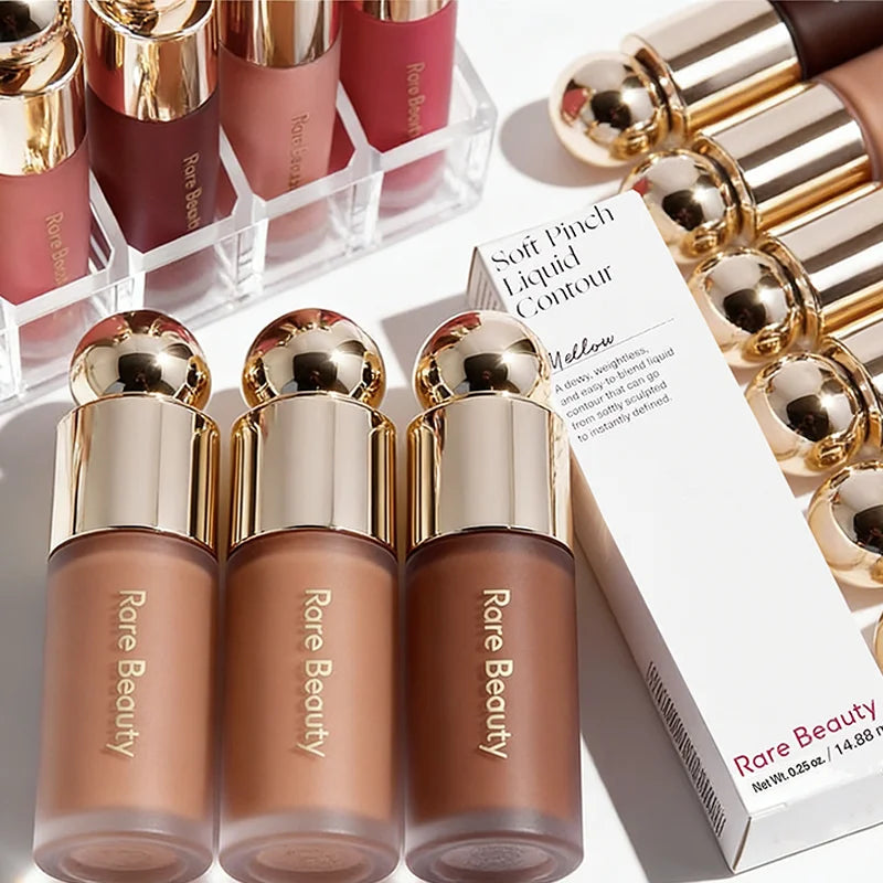Rare Beauty 3D Face Contour Liquid Bronzer Shade Smooth Highlight Mirror Lasting Natural Nose Shadow Waterproof Brighten Makeup