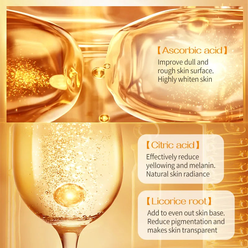 Máscara Facial Clareadora de Vitamina C GONGPEI, Creme Facial Hidratante Anti-idade, Loção Facial, Sérum, Tônico, Cosméticos Coreanos para Cuidados com a Pele
