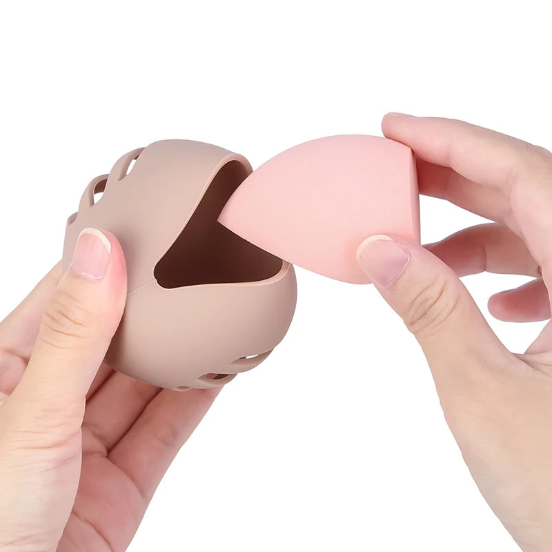 Large Travel Makeup Brush Holder and Makeup Sponge Holder Make Make Up Sponge  Cosmeticos  Esponja Maquiagem  Powder Puff
