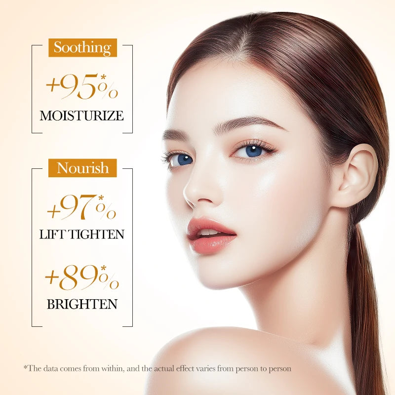 Kit de Cuidados com a Pele com Purê de Arroz Clareador, Iluminador, Hidratante e Calmante: limpador facial + tônico + essência + loção + creme