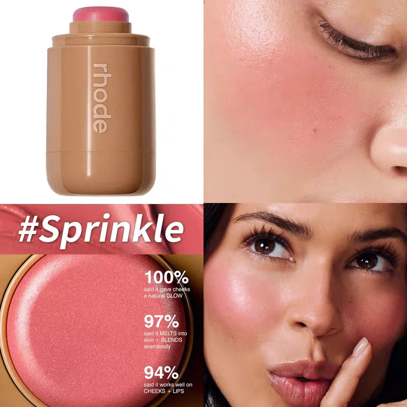 Makeup Cheek Blush Cream Blusher Stick Lip Gloss Phone Case for iPhone 16 17 Pro Max Piggy Sprinkle Sun Soak Tan Line Lipstick