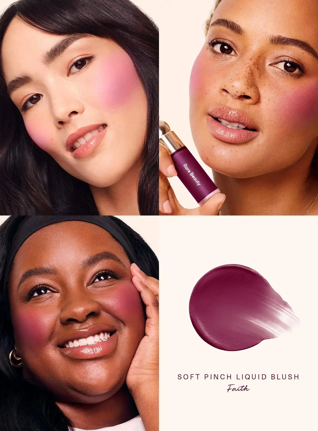 Rare Beauty Liquid Blush Shimmer Powder Blush Elastic Blush Easy-to-Blend Blush Lipstick Highlighter Long-Lasting Makeup Natura