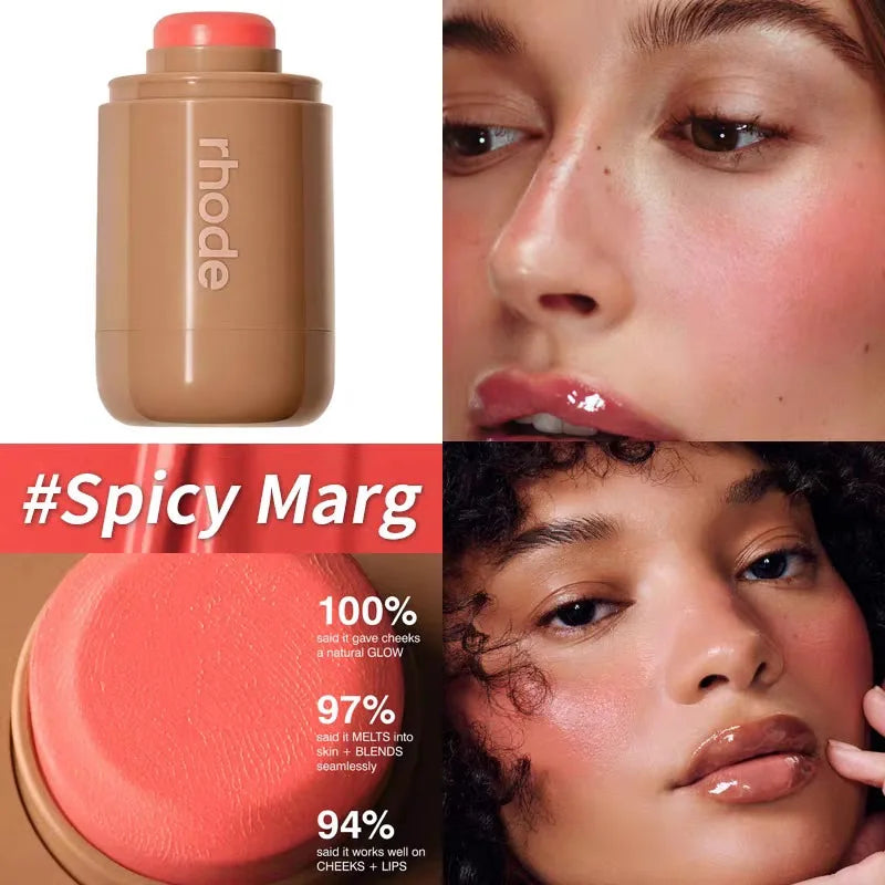 Makeup Cheek Blush Cream Blusher Stick Lip Gloss Phone Case for iPhone 16 17 Pro Max Piggy Sprinkle Sun Soak Tan Line Lipstick