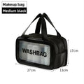 Dry-Wet Separation Double Transparent PU Makeup Bag Portable Washing Bag Cosmetic Storage Bag Travel Fitness Swimming Essentials